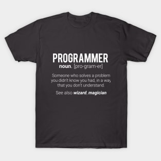 Funny Programmer Meaning Design - Programmer Noun Defintion T-Shirt